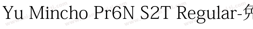 Yu Mincho Pr6N S2T Regular字体转换